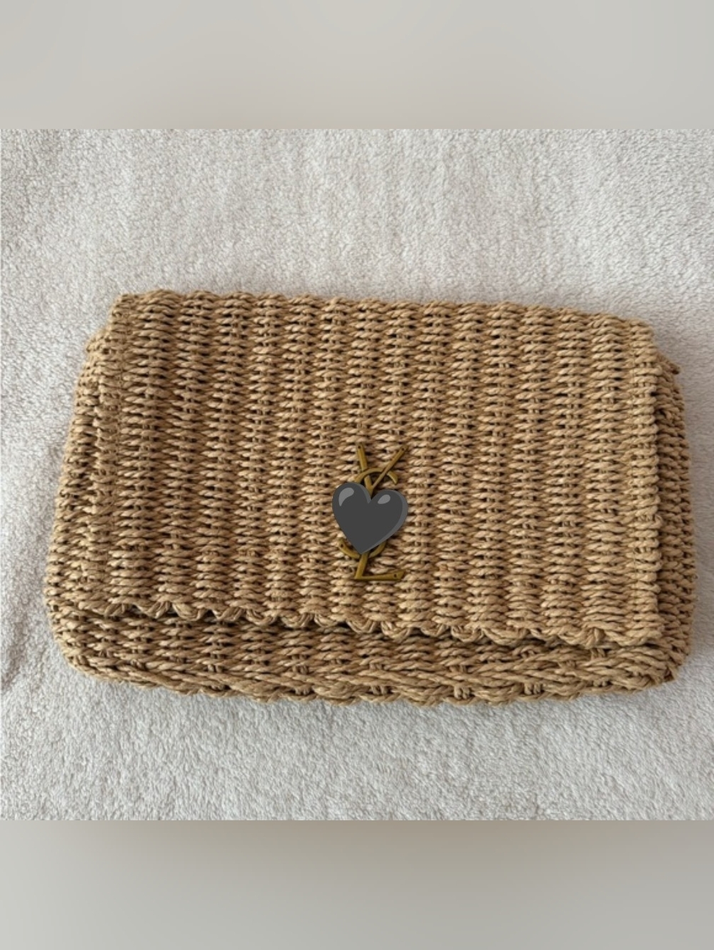 YS Woven Straw Clutch Bag